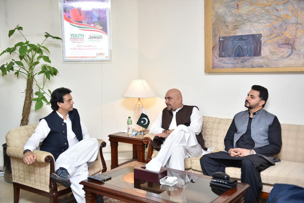 Special Assistant to the Prime Minister for Youth Affairs Usman Dar called on Shah Zaman Alam.