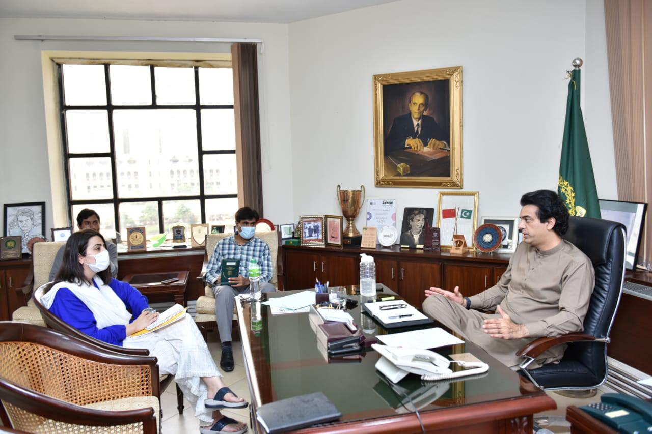 SAPM for Youth Affairs Usman Dar met UNFPA Representative Miss Sabrina at Prime Minister's Office Islamabad