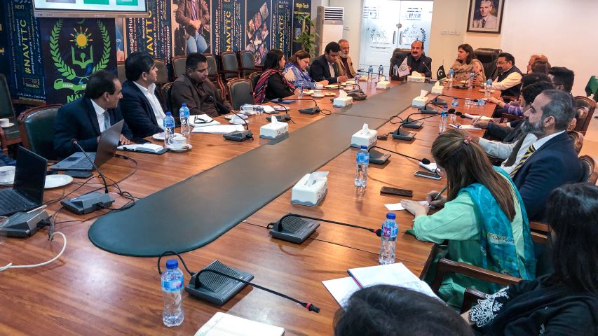 Chairman Rana Mashhood Ahmad Khan visited NAVTTC to discuss empowering youth with skills training and entrepreneurship opportunities through dynamic public-private partnerships.