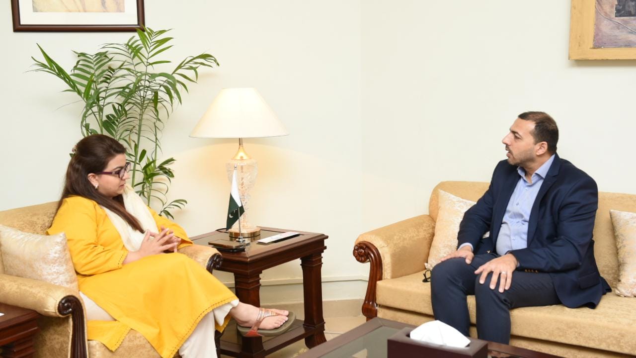 Sapm Shaza Fatima Khawaja held a meeting with representative of Nestle Pakistan Mr. Zeeshan Suhail.