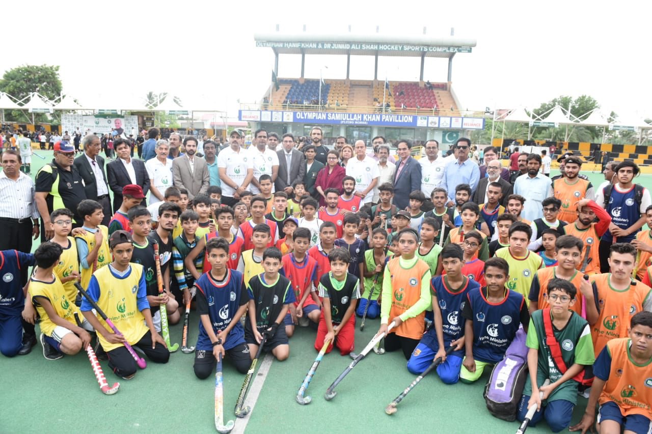 Prime Minister's Hockey Talent Hunt League opening ceremony and media briefing was held at Sirsyed University of Engineering and Technology.