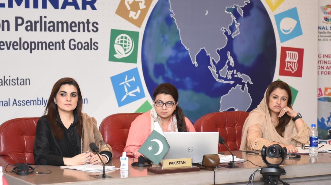 SAPM Shaza Fatima Khawaja moderated a session on “Promoting quality education & decent work for youth”at the Third Regional Seminar for Asia-Pacific Region Parliaments on achieving Global SDGs.
